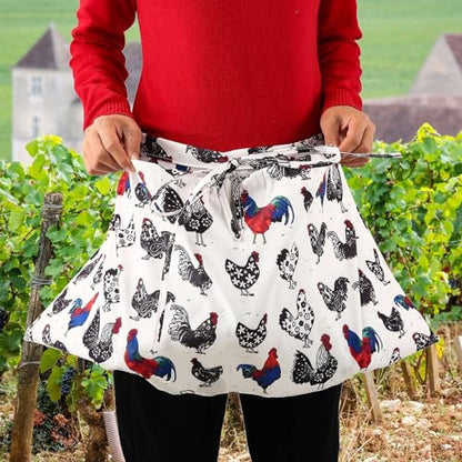 Harvest Apron,Garden Apron,Garden Harvesting Apron,Fruit Picking Apron Bag for Gardeners,Gathering Apron & Hands Free Foraging Bag for Gathering Vegetables Fruit Berry Eggs., White