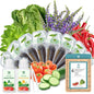Assorted Seed Pods for All Hydroponics Growing Systems, 8 Pods with 600+ Seeds of Romaine, Basil, Cherry Tomato, Cucumber, Cayenne Pepper and Lavender - style: Assorted