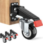 SPACEKEEPER Workbench Casters kit 660 Lbs- Retractable Casters, 4 Pack