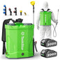 Taskstar Battery Powered Backpack Sprayer 4.2 Gallon for Lawn & Yard - color: Green