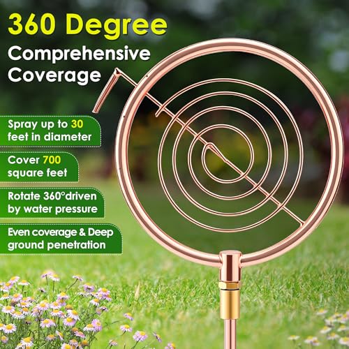 34" Ornamental Sprinkler, 360° Rotating, Circle Ring - style: Circle Ring
