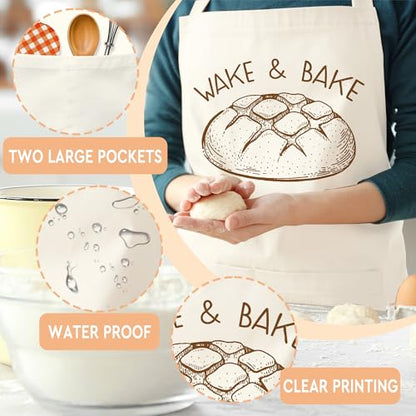 Sourdough Apron Gifts for Bakers, Adjustable Apron, Gifts for Bread Bakers, Perfect for Baking Cooking - color: Style-5