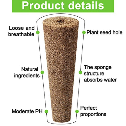 Chumia 200 Pcs Hydroponics Grow Sponges Pods for Seed Starter System
