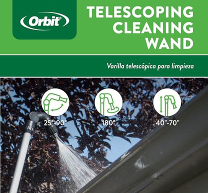 Orbit Telescoping Gutter Cleaning Wand, Silver - 58543