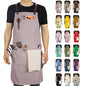 Kitchen Apron, Work Apron, Canvas Apron, Grey - color: Grey