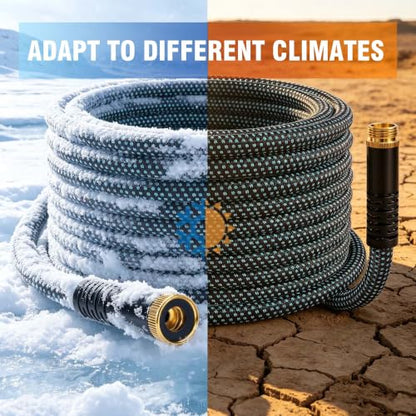 Garden Hose 25FT, Ultra Lightweight with 10-Function Nozzle - color: Blue