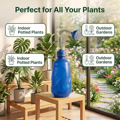 Watering Can for Seedlings, 15oz Plant Watering Can, Indoor Plant Watering Can, Flower Watering Can, Small Watering Can for Houseplants, Garden Flowers, Succulents(Blue) - color: Blue