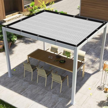 80% Silver Shade Cloth for Garden,Pergola,Greenhouse,Chicken Coop,Kennels,Shade Cloth with Grommets,Simple Hanging Covers - size: 5ft×10ft