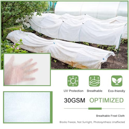 Frost Cloth 10x33FT | Breathable Plant Freeze Protection Garden Row Cover - size: 10*33 FT