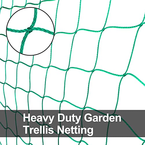 Trellis Netting, Heavy-Duty Garden Grow Netting for Climbing Plants, Outdoor Indoor Net for Cucumber, Tomatoes, Beans, Clematis, Fruits & Vegetables, Climbing Vining Plants (8.2' x 6.6'Ft) - size: 8.2' x 6.6'Ft