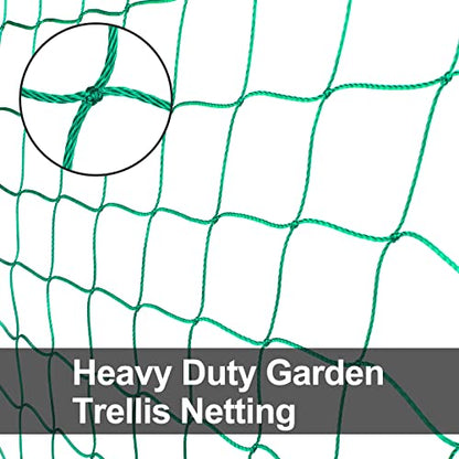 Trellis Netting, Heavy-Duty Garden Grow Netting for Climbing Plants, Outdoor Indoor Net for Cucumber, Tomatoes, Beans, Clematis, Fruits & Vegetables, Climbing Vining Plants (8.2' x 6.6'Ft) - size: 8.2' x 6.6'Ft
