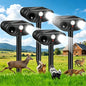 4 Pack Sonic Fortress Pro Deer Repellent Device Outdoor,Solar Animal Repeller for Garden