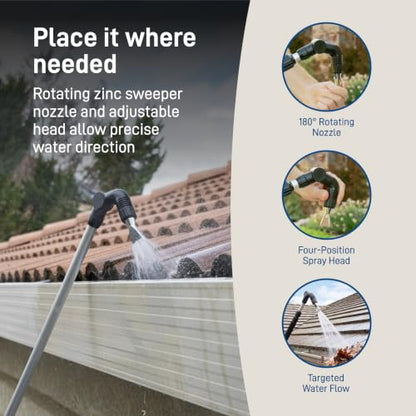 Orbit Telescoping Gutter Cleaning Wand, Silver - 58543