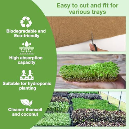 10 Pack 1020 Seed Starting Trays, Microgreens Growing Kit - size: 20in-10P with 12 Mats