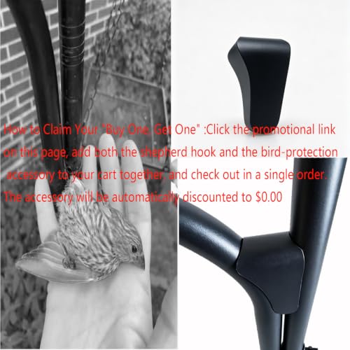 MIPON Adjustable 78/62/46/30 Inch Double Shepherds Hooks or Outdoor