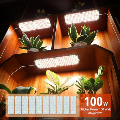 10-Pack Panel Grow Lights for Seed Starting,Veg, Bonsai,Seedling - size: Panel Grow Light(10Pack)