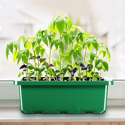 MIXC 10 Pack Seed Starter Tray, 120Cell Stater Kit with Humidity Dome Green - color: Green, size: 12 Cell