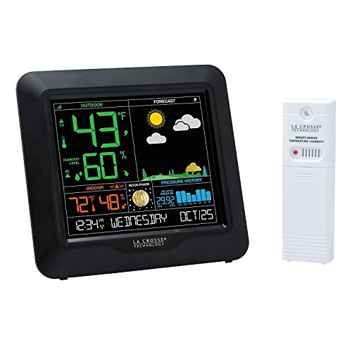 S84107 Wireless Color Forecast Station with Pressure & Atomic Time - size: 12.30 L x 2.00 W x 10.65 H