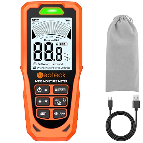 Neoteck 6 in 1 Moisture Meter-Wood Wall Concrete Drywall Plaster Screed