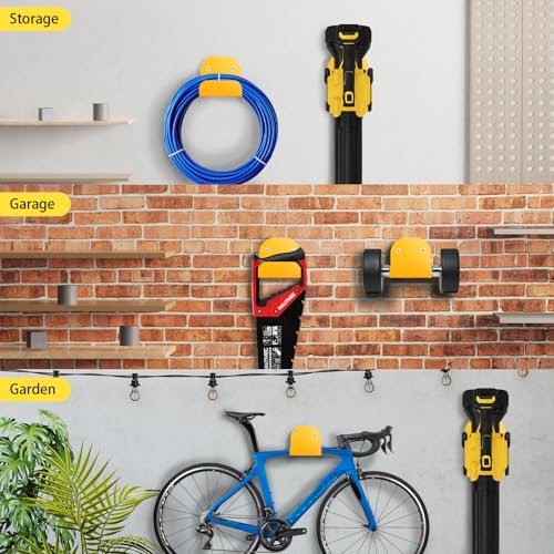 Leaf Blower Rack, Wall-Mounted Tool Hanger Compatible with DCBL722, Hedge Trimmers, Grass Trimmers, Garden Power Tools & Garage Organization, 1 Pack - color: Yellow-1 Pack