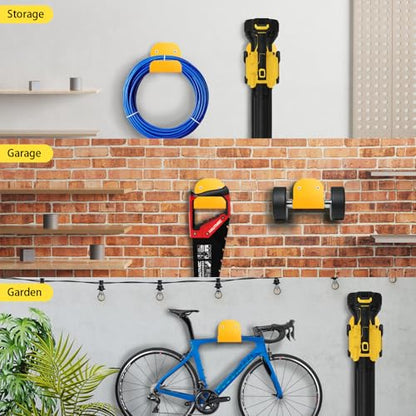 Leaf Blower Rack, Wall-Mounted Tool Hanger Compatible with DCBL722, Hedge Trimmers, Grass Trimmers, Garden Power Tools & Garage Organization, 1 Pack - color: Yellow-1 Pack