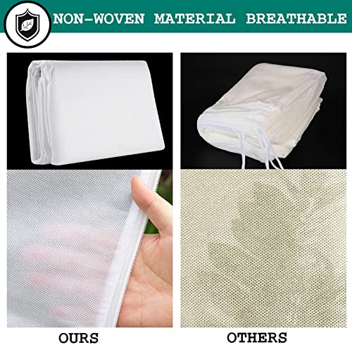 2Pcs Plant Covers Freeze Protection with Drawstring and Zipper, 7.9 x 6.6ft - size: 7.9 * 6.6 FT 2Pcs