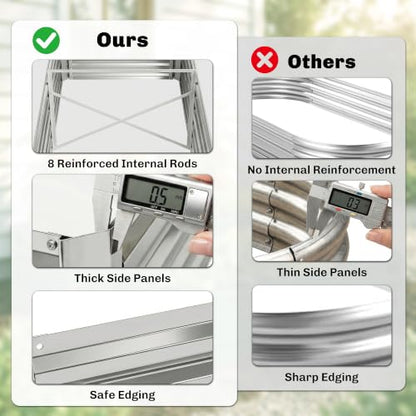 Outsunny Galvanized Raised Garden Bed Kit, 6' x 3' x 2', Silver - color: Silver, size: 6' x 3' x 2'