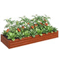 Outsunny 8' x 3' x 1' Galvanized Raised Garden Bed, Natural Wood - color: Natural Wood, size: 8' x 3' x 1'