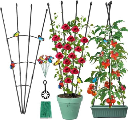 Antizz 47in Garden Trellis for Potted Climbing Plants Outdoor Indoor - color: 2 Packs