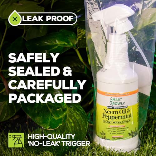 Neem Oil Spray for Plants with Peppermint Oil. Indoor & Outdoor Plant Use - size: 16 Fl Oz