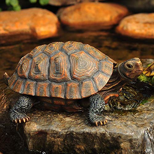 Danmu 1Pc of Polyresin Tortoise Statue 12 9/10" x 9 2/5" x 5 1/2" - size: L 12 9/10" x 9 2/5" x 5 1/2"