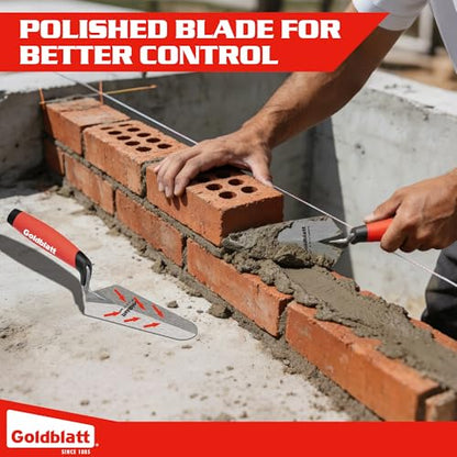 Goldblatt One-Piece Masonry Trowel Set 2PC, Pointing & Gauging, 6x2-3/4 - style: One-Piece Forged Masonry Trowel Set