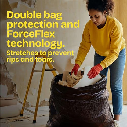 Glad ForceFlex Heavy Duty Trash Bags, Rip and Tear Resistant, Mountain Air Scented Black X-Large Garbage Bags, Odor Control, Febreze Freshness, 30 Gallon Trash Bags, 50 Count - size: 50 Count (Pack of 1)