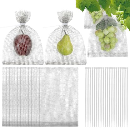 DECYOOL 30 Pack 8 x 12 Inches Fruit Protection Wire Mesh Bags