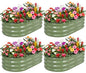1MORE Galvanized Raised Garden Bed Outdoor,Planter Bed 4x2x1ft,Green,4-Pk - color: Green