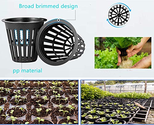 100PCS 2 Inch Garden Slotted Mesh Net Cups, Round Heavy Duty Net Cups Pots for, Hydroponics Slotted Mesh… - size: 2 inch Net Pots - 100 pack