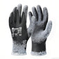 Schwer 2 Pairs 100% Waterproof Winter Work Gloves Latex Coated, CR3302-B, L - color: Winter Black, size: Large