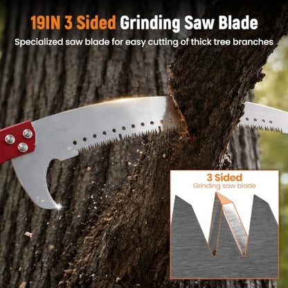 maXpeedingrods 26FT Manual Pole Saw, 4-In-1 Pole Saws for Tree Trimming