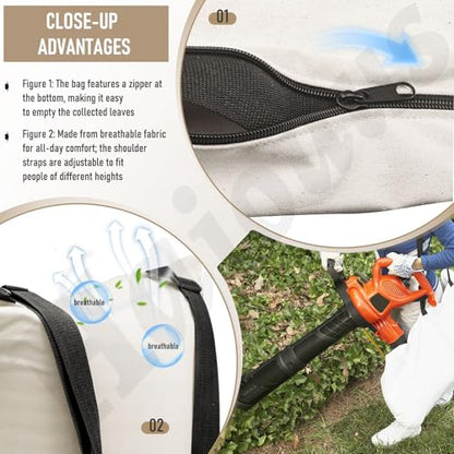 31101810 Blower Debris Vacuum Bag - for Greenworks 24022 24072 Models