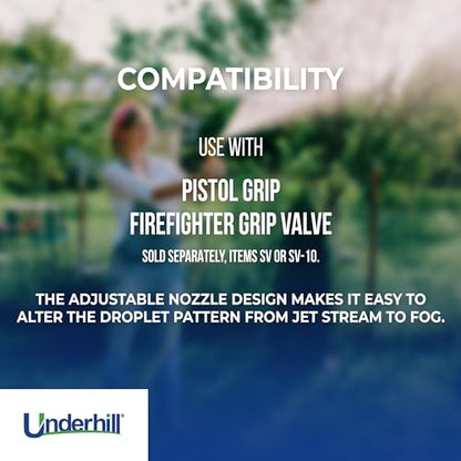 Underhill Magnum UltraMAX Premium PRO Series-Full Throttle ¾ Inch Garden Water Hose Nozzle, Sprayer, Jet, Metal and Rubber, Adjustable, NG600-SFH-75 - style: Single Variable Flow