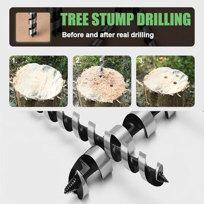 1-1/8 x 11.8 Auger Drill Bit for Wood,28x300mm Hex Shank Auger Bit - size: 1-1/8 in x 11.8 in