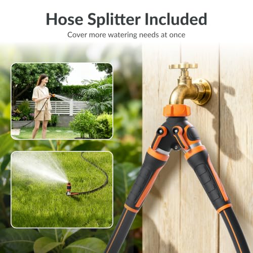 Giraffe Tools Retractable Hose Reel 1/2" x 100 ft with Hose Splitter - size: 100ft