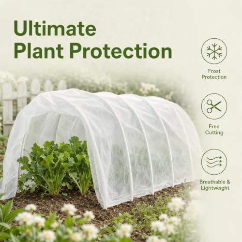 Plant Covers Freeze Protection,10x30FT Frost Cloth Row Covers - size: 10X30FT