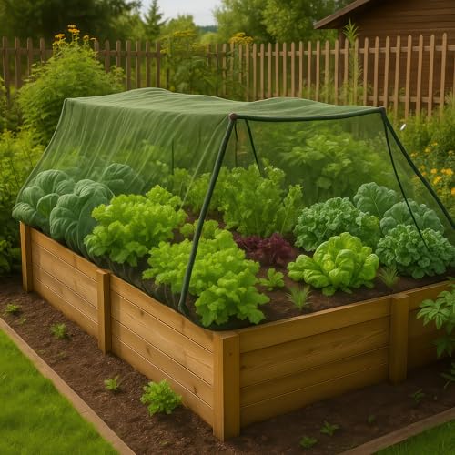 Green DIY Mosquito Net Fabric | 10x50 FT Netting | Insect Cover for Garden - color: Green, size: 10x50 FT