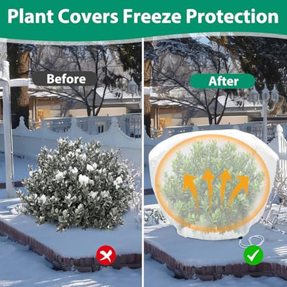 4 Pack Shrub Plant Covers Freeze Protection for Winter, 23.6"X39.4", White - size: 4PCS-23.6" X 39.4"-White