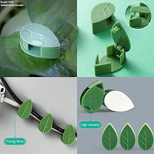 100 Pcs Plant Climbing Wall Fixture Clips, Self-Adhesive Hook for Vines - color: 50Pcs+50Pcs