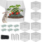 6 Set Upgraded Strawberry Protection Supports with Wire Plant Protectors from Animal Sturdy Metal Wire Plant Cages Mesh Plant Cover Strawberry Growing Racks Planting Stand for Garden,12 Inch Square