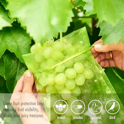 Fruit Protection Bags, Fetanten 8x12 in Mesh Drawstring Bag for Fruit Trees - size: 8 x 12 Inch 80pcs