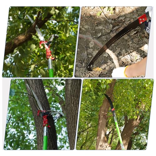 30 Ft Manual Pole Saw, Extendable Tree Pruner Blade and Scissors Set - color: 30ft Fiberglass Handle With Scissor