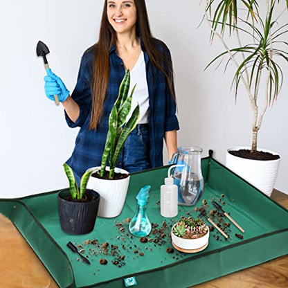 Plant Repotting Mat 43.3" x 29.5", Garden Potting Mat for Indoor